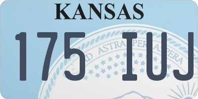 KS license plate 175IUJ