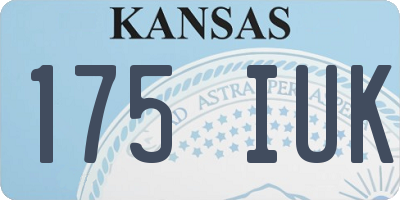 KS license plate 175IUK