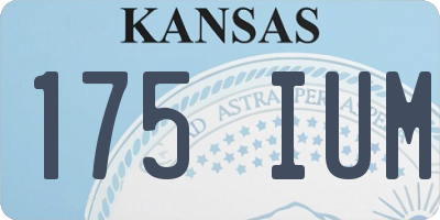 KS license plate 175IUM