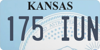 KS license plate 175IUN