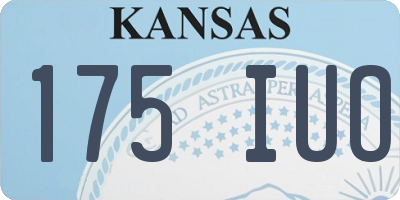 KS license plate 175IUO