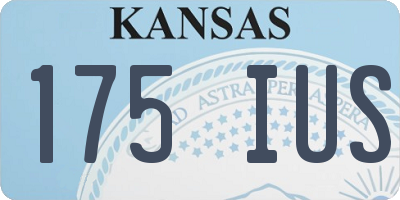 KS license plate 175IUS