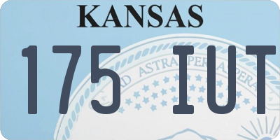 KS license plate 175IUT