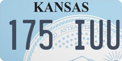 KS license plate 175IUU
