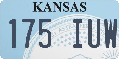 KS license plate 175IUW