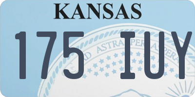 KS license plate 175IUY
