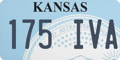 KS license plate 175IVA