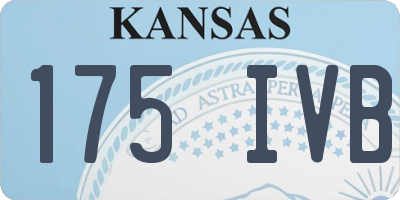 KS license plate 175IVB
