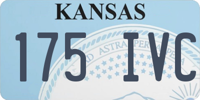 KS license plate 175IVC