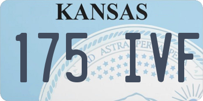 KS license plate 175IVF