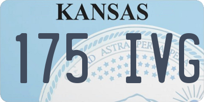 KS license plate 175IVG