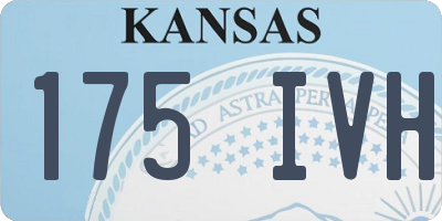 KS license plate 175IVH