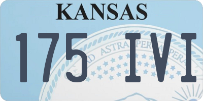 KS license plate 175IVI