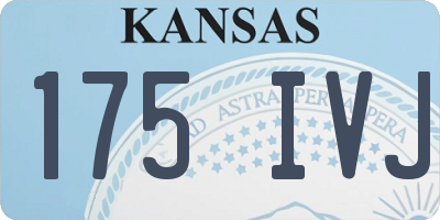 KS license plate 175IVJ