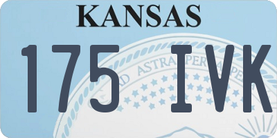 KS license plate 175IVK