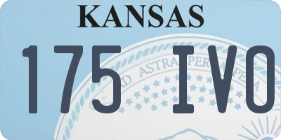 KS license plate 175IVO
