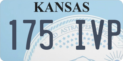 KS license plate 175IVP