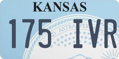 KS license plate 175IVR