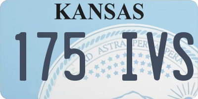 KS license plate 175IVS