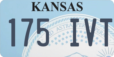 KS license plate 175IVT