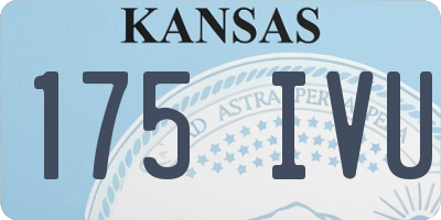 KS license plate 175IVU