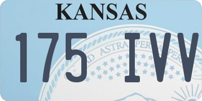 KS license plate 175IVV