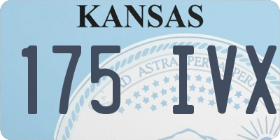 KS license plate 175IVX