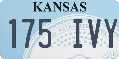 KS license plate 175IVY