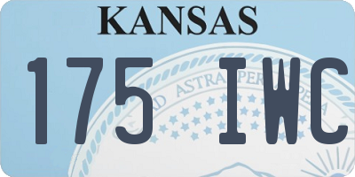 KS license plate 175IWC