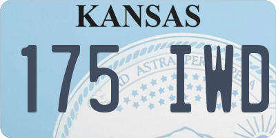 KS license plate 175IWD