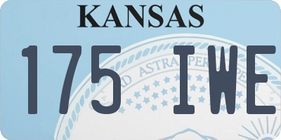 KS license plate 175IWE