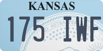KS license plate 175IWF