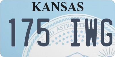 KS license plate 175IWG