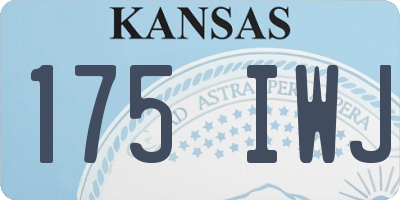 KS license plate 175IWJ