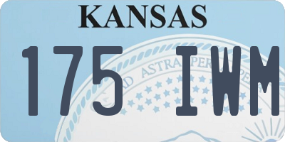 KS license plate 175IWM