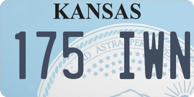 KS license plate 175IWN