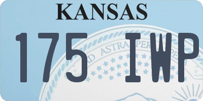 KS license plate 175IWP