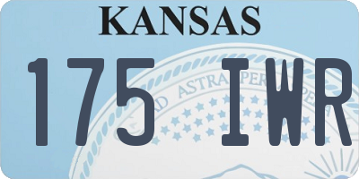 KS license plate 175IWR
