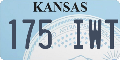 KS license plate 175IWT