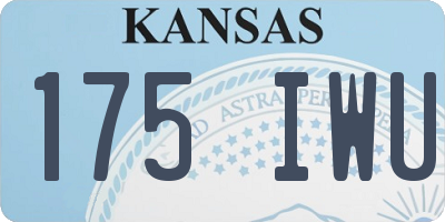 KS license plate 175IWU