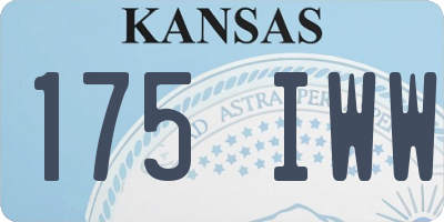 KS license plate 175IWW