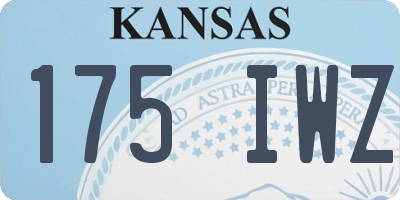 KS license plate 175IWZ