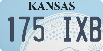 KS license plate 175IXB