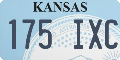 KS license plate 175IXC