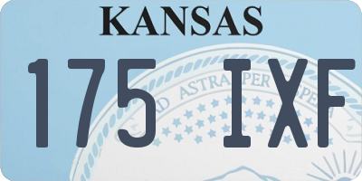 KS license plate 175IXF