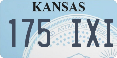 KS license plate 175IXI