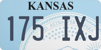 KS license plate 175IXJ