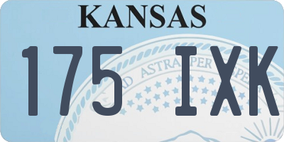 KS license plate 175IXK