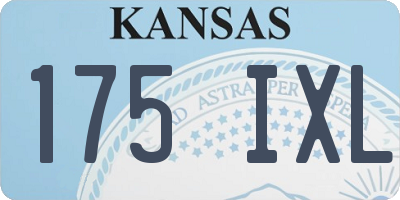 KS license plate 175IXL