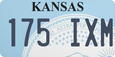 KS license plate 175IXM
